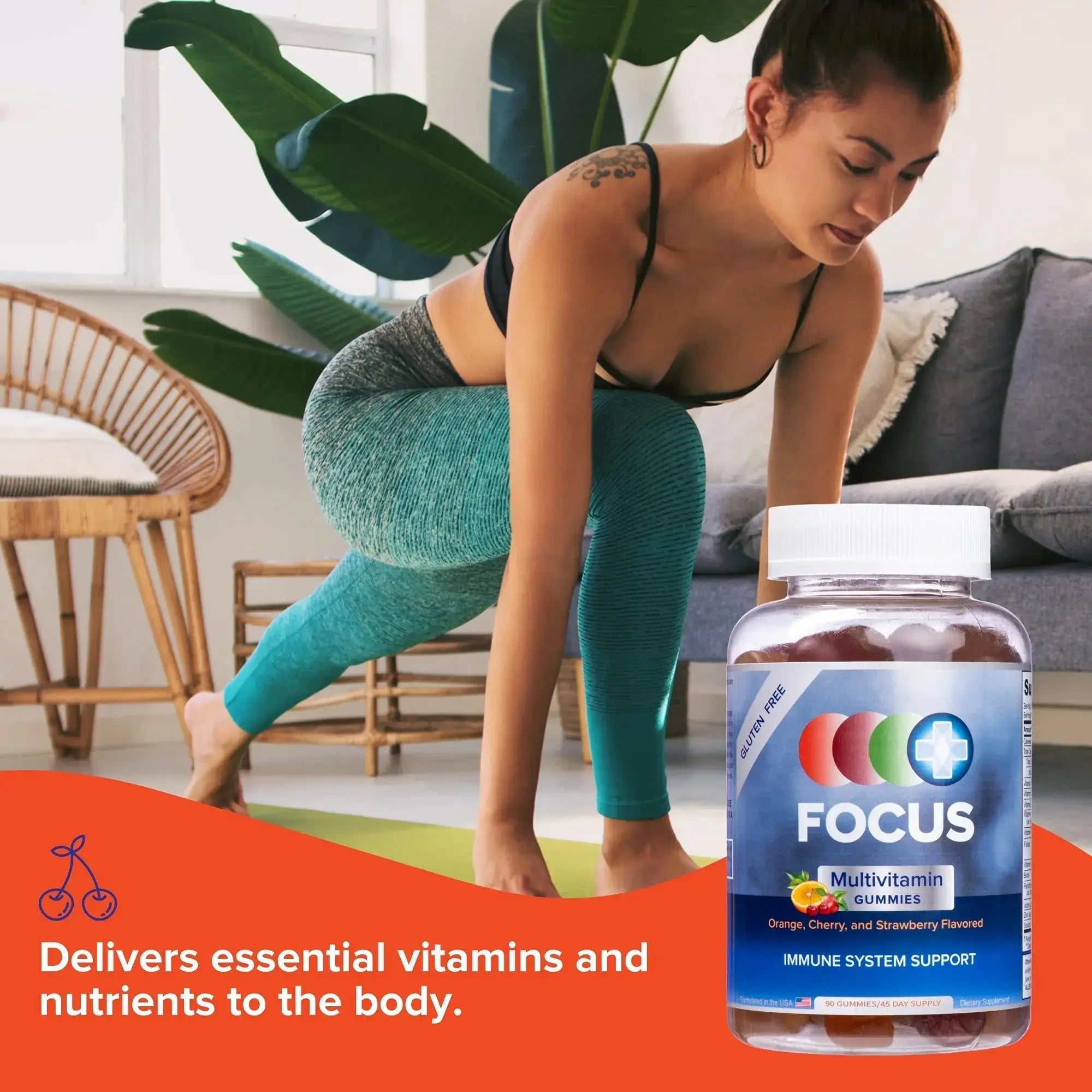 Focus Multivitamin Gummies | Flavored Vitamin Supplement | Boost Energy Levels | Support Overall Health | Daily Dietary Vitamin | Focus Vision Supplements Au supplements