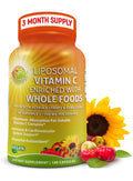 Liposomal Vitamin C Capsules - 1500mg - Made with Organic Acerola Cherries & Camu Camu, High Potency Vitamin C Liposomal - Immune Support Supplement