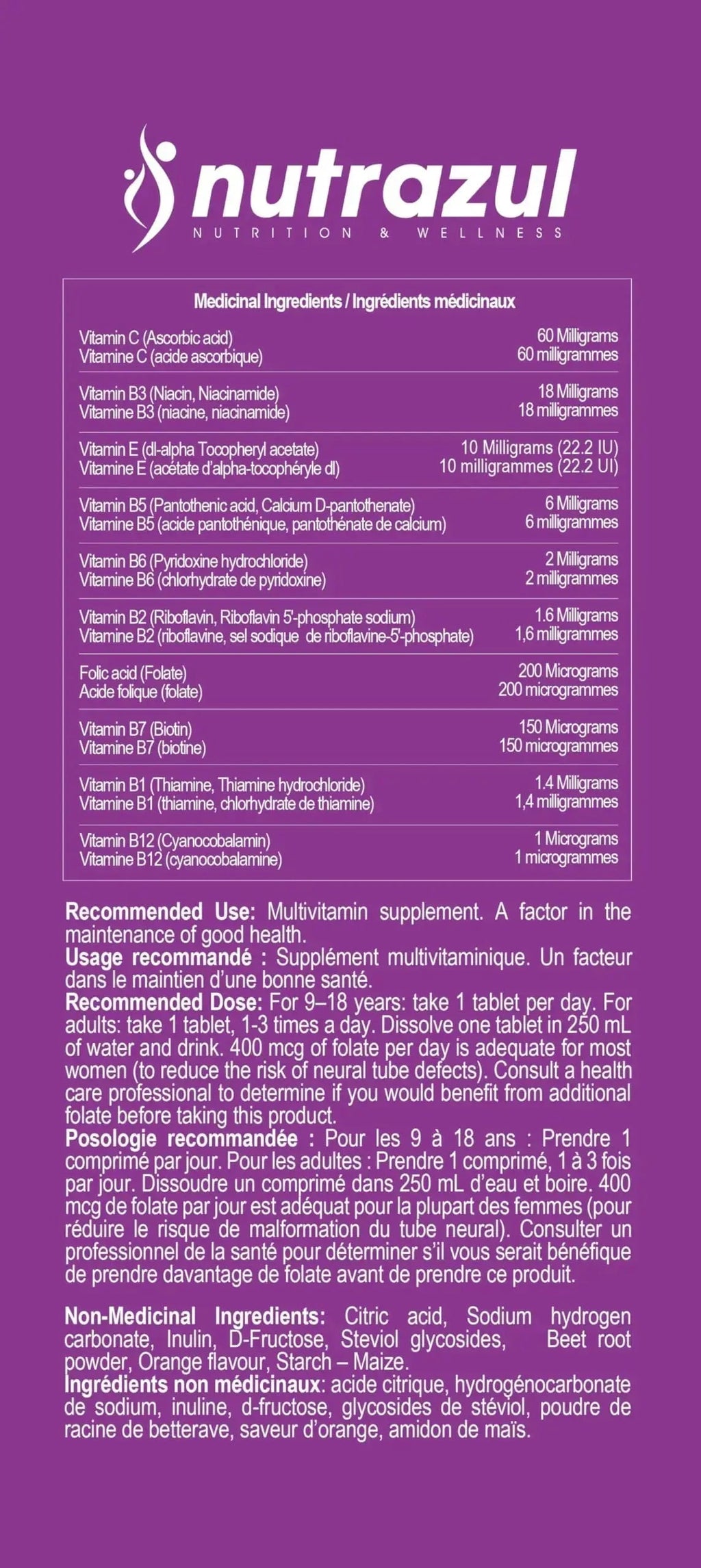 nutrazul Multivitamin Effervescent Tablets, Supplement for Daily Wellness & 9 Essential Vitamins, Contains Vitamin with Vitamin C & B Complex nutrazul Au supplements