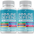8 in 1 Immune Defense Support, Immunity Vitamins Supplement Booster Zinc 50mg, Vitamin C Elderberry VIT D3 5000 IU, Turmeric Curcumin & Ginger