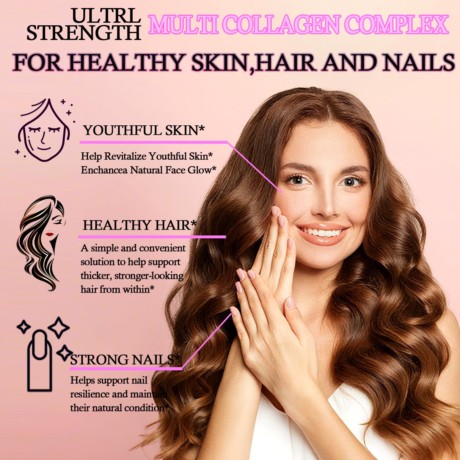 Multi Collagen Peptides Liquid Drops for Women & Men-Type I, II, III, V, X丨Hydrolyzed Collagen Peptides, Collagen Proteins W. Hyaluronic Acid, Biotin & Vitamin C for Hair Skin & Joint Gut Health GLOVVUUP Au supplements