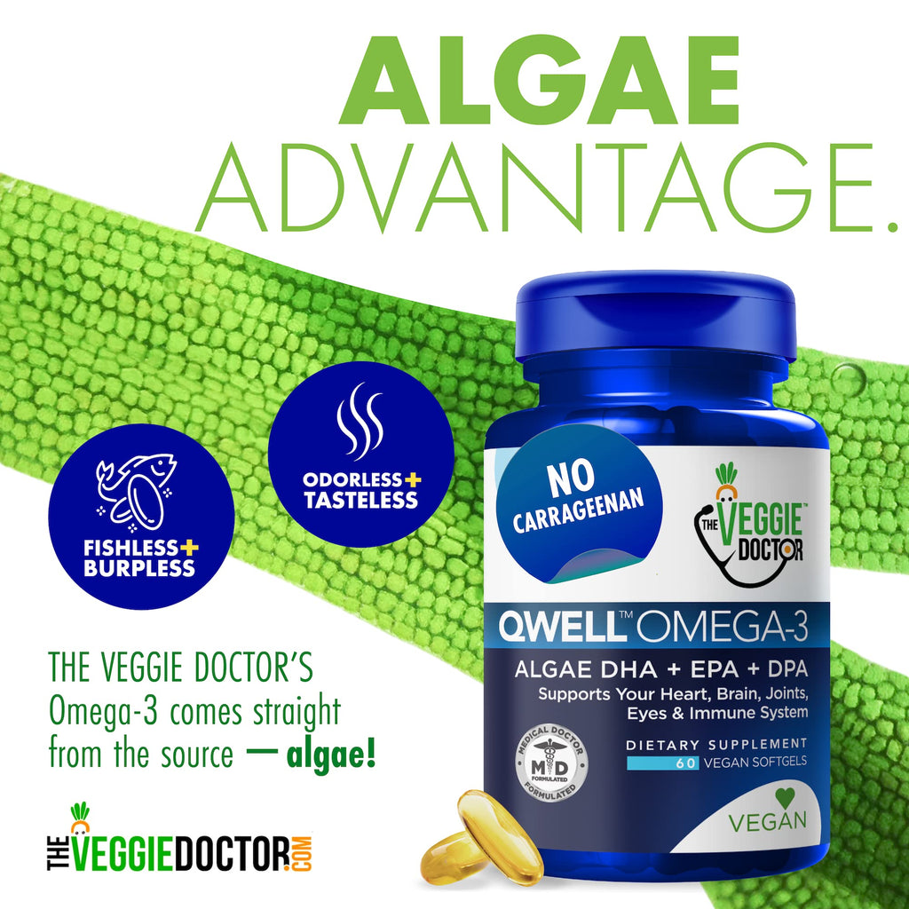 Vegan Omega 3 Supplement – Algae Omega 3 with DHA EPA DPA – Vegan Capsules from Algal – Fish Oil Alternative – Plant-Based Algae Oil Formula – Non-GMO
