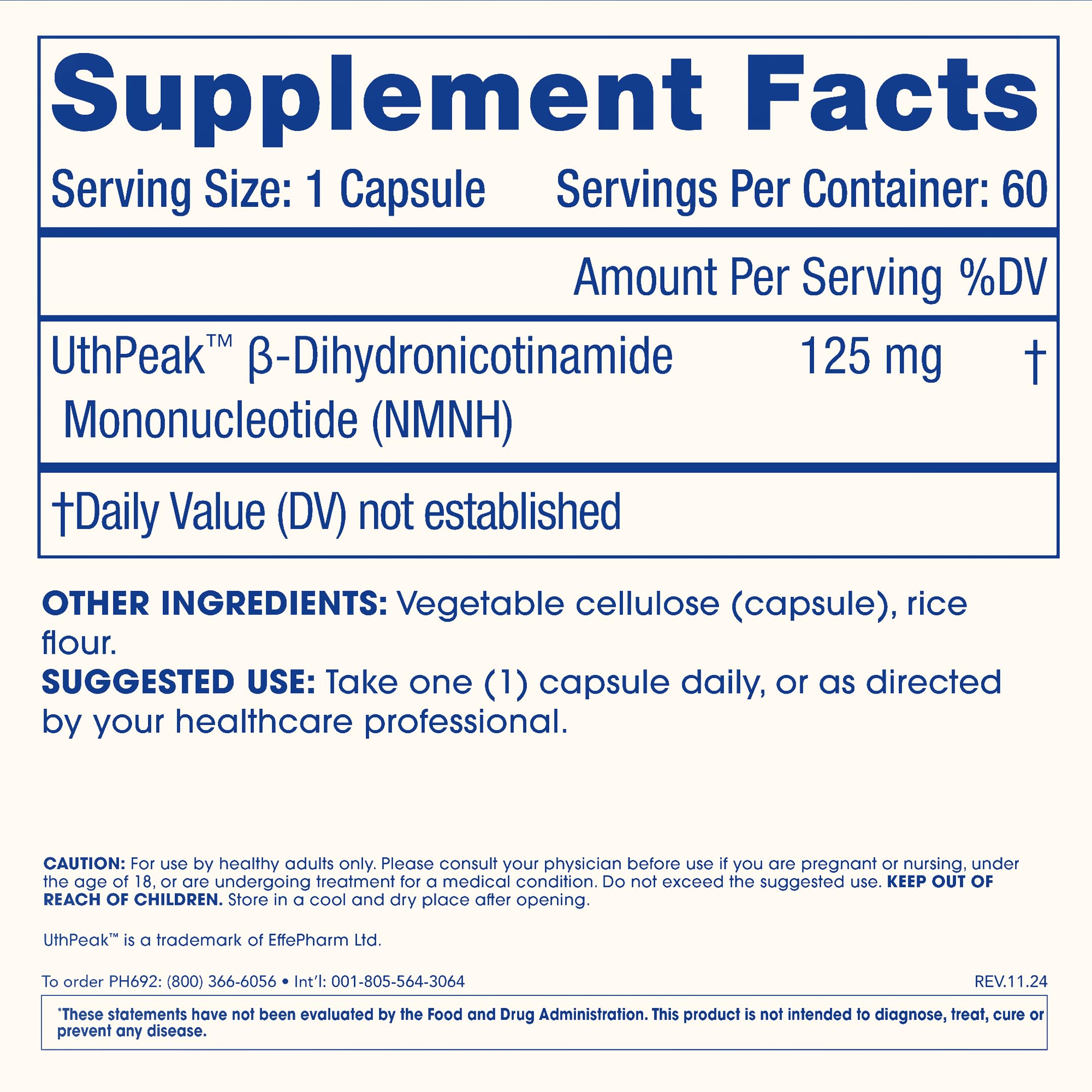 ProHealth Pure NMNH 125 mg | 60 Capsules | Next-Generation NAD+ Support with UthPeak™ Crystalline NMNH for Sustained Cellular Energy, Healthy Aging & Vitality | USA GMP-Manufactured ProHealth Au supplements