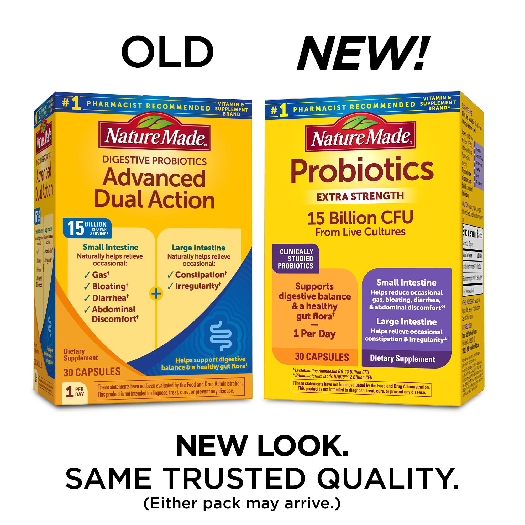 Nature Made Probiotics for Digestive Health Extra Strength 15 Billion CFU from Live Cultures, Probiotics for Women and Men, 30 Probiotic Capsules, 30 Day Supply Nature Made Au supplements