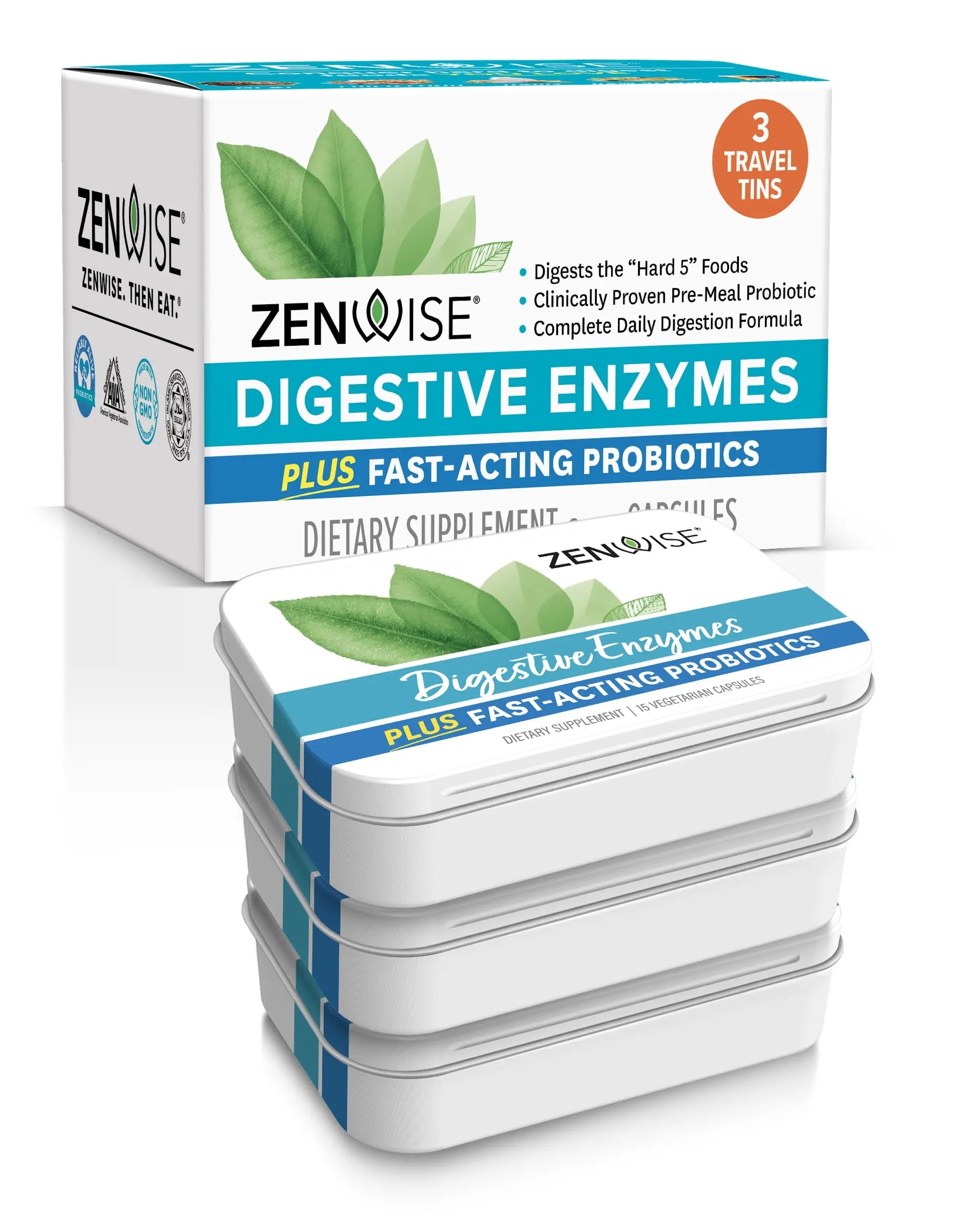 Zenwise Digestive Enzymes - Probiotic Multi Enzyme with Probiotics, 45 ct Zenwise Health Au supplements