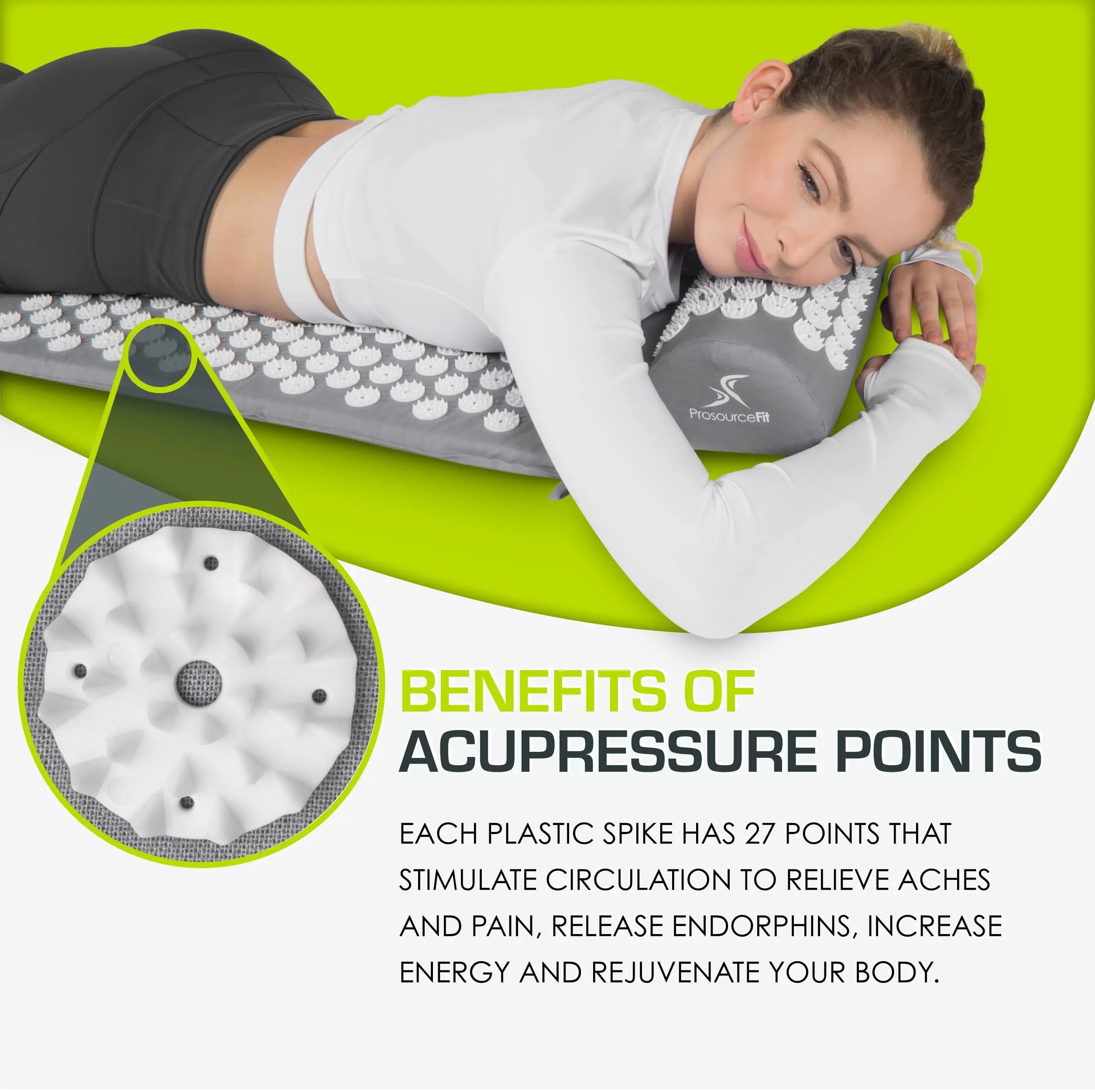 ProsourceFit Acupressure Mat and Pillow Set for Back/Neck Pain Relief and Muscle Relaxation ProsourceFit Au supplements
