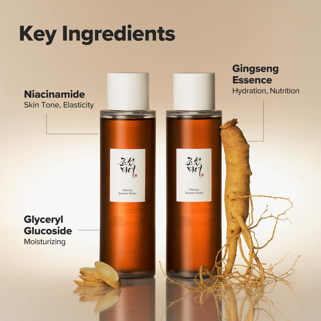 Beauty of Joseon Ginseng Essence Water Hydrating Face Toner for Dry, Dull Skin. Korean Moisturizing Skin Care