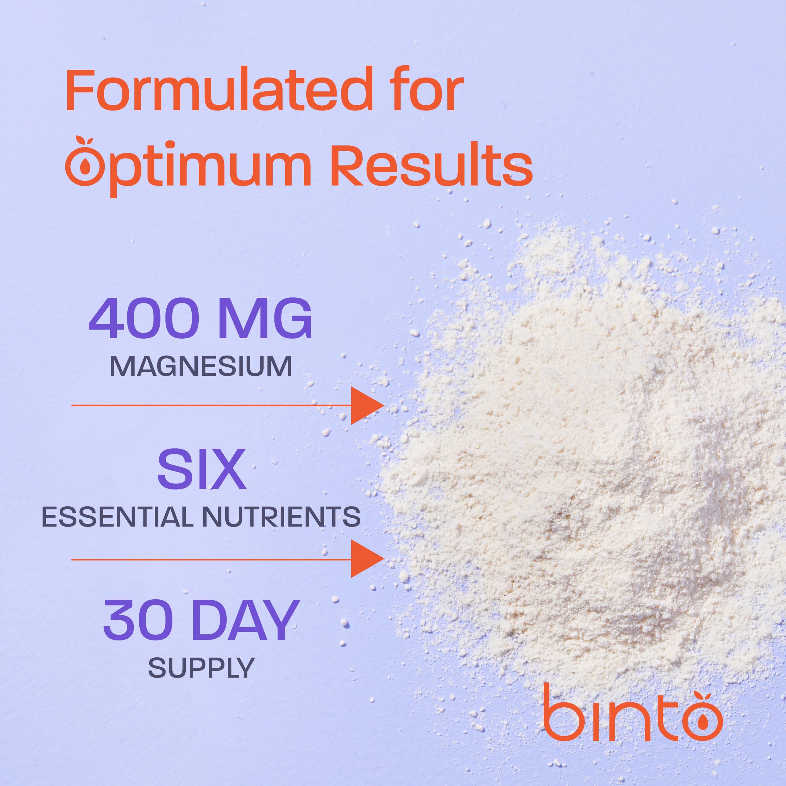 Binto Glow Down - Sleep Better & De-Stress with Our Berry Vanilla Magnesium Drink Mix, Made in USA, Sugar-Free, Preservative-Free, Gluten-Free Drink Mix (60 Day Supply) Binto Au supplements