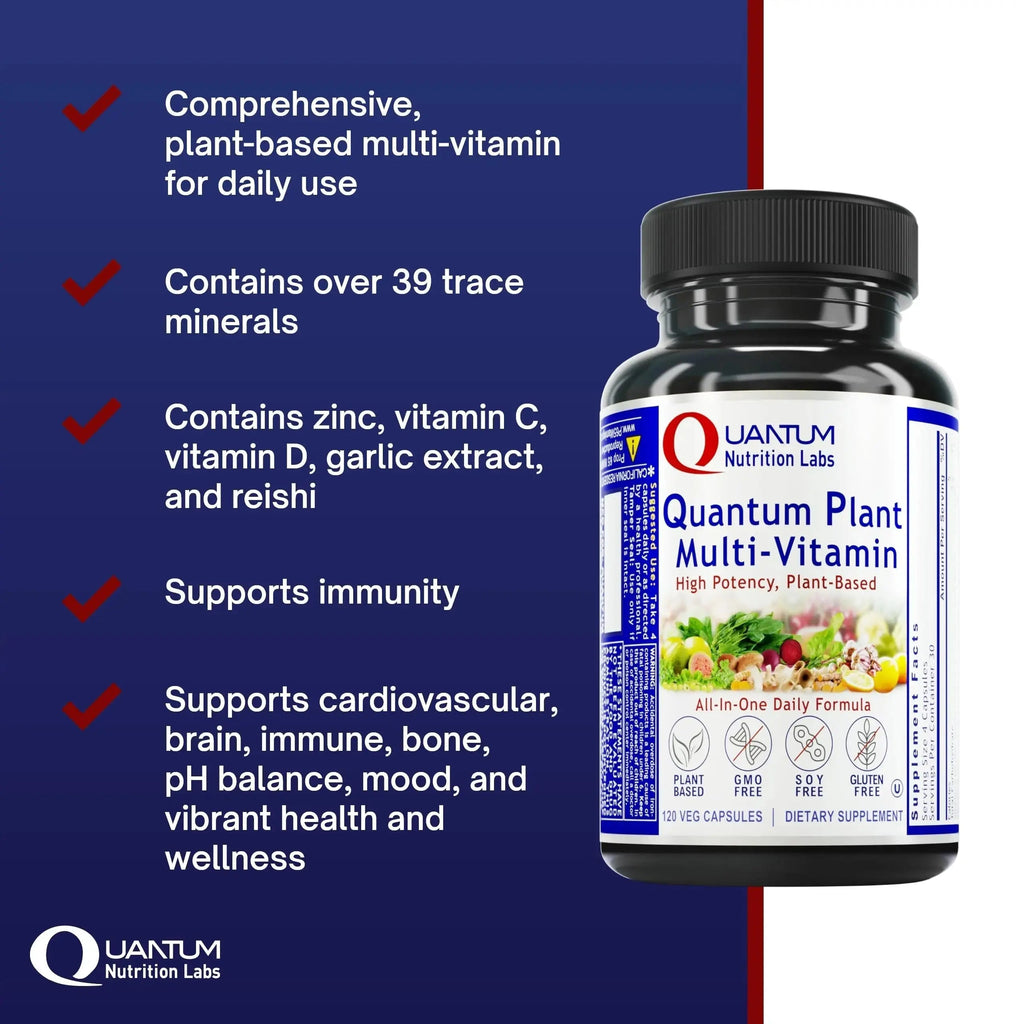 QNL Quantum Plant Multi-Vitamin - Complete Multivitamin - Immune Support for Adults - Natural Multivitamin for Men & Women Quantum Nutrition Au supplements