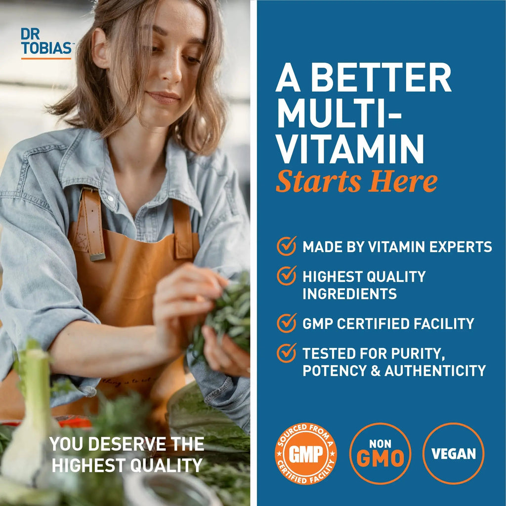 Dr. Tobias Adult Multivitamin for Women & Men, Immune Supporting Vitamins from 42 Fruits, Vegetables, Plus Probiotics, Vegan Multivitamins Dr. Tobias Au supplements