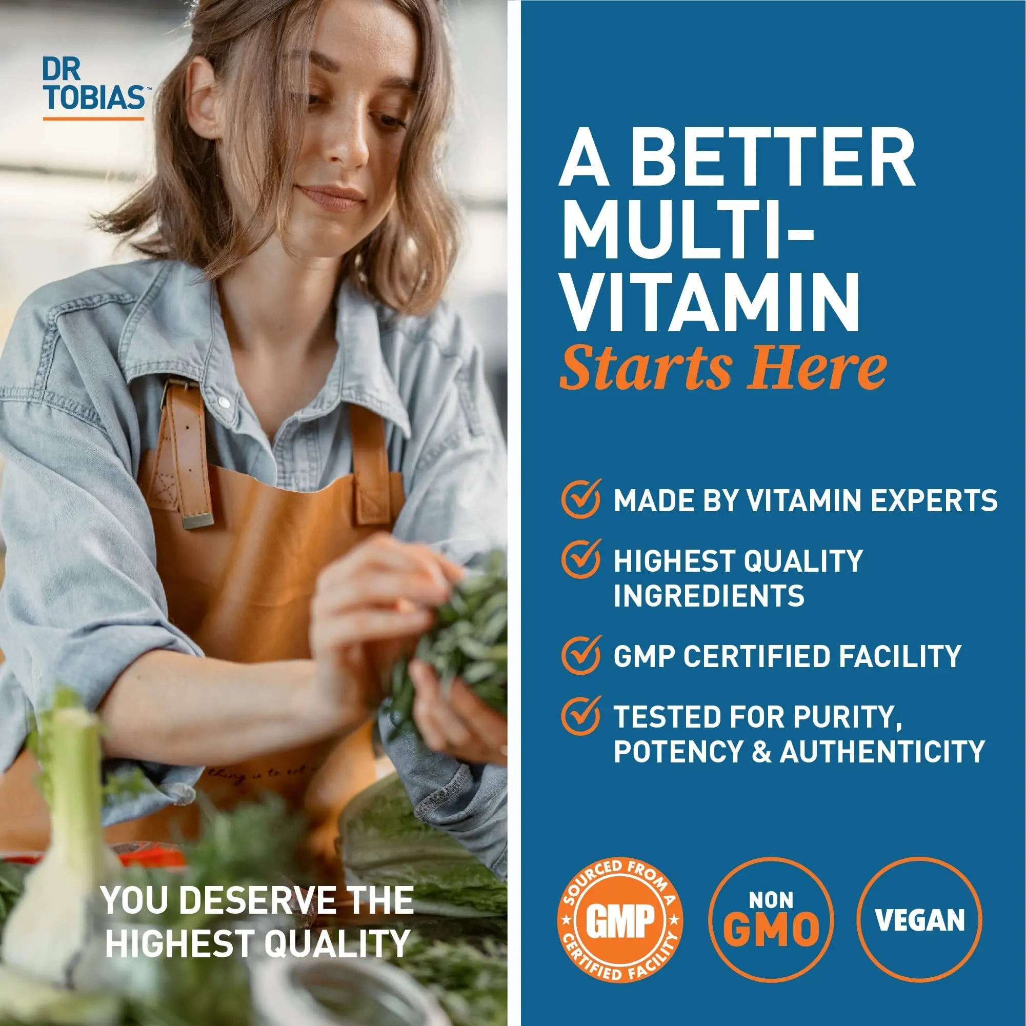 Dr. Tobias Adult Multivitamin for Women & Men, Immune Supporting Vitamins from 42 Fruits, Vegetables, Plus Probiotics, Vegan Multivitamins Dr. Tobias Au supplements