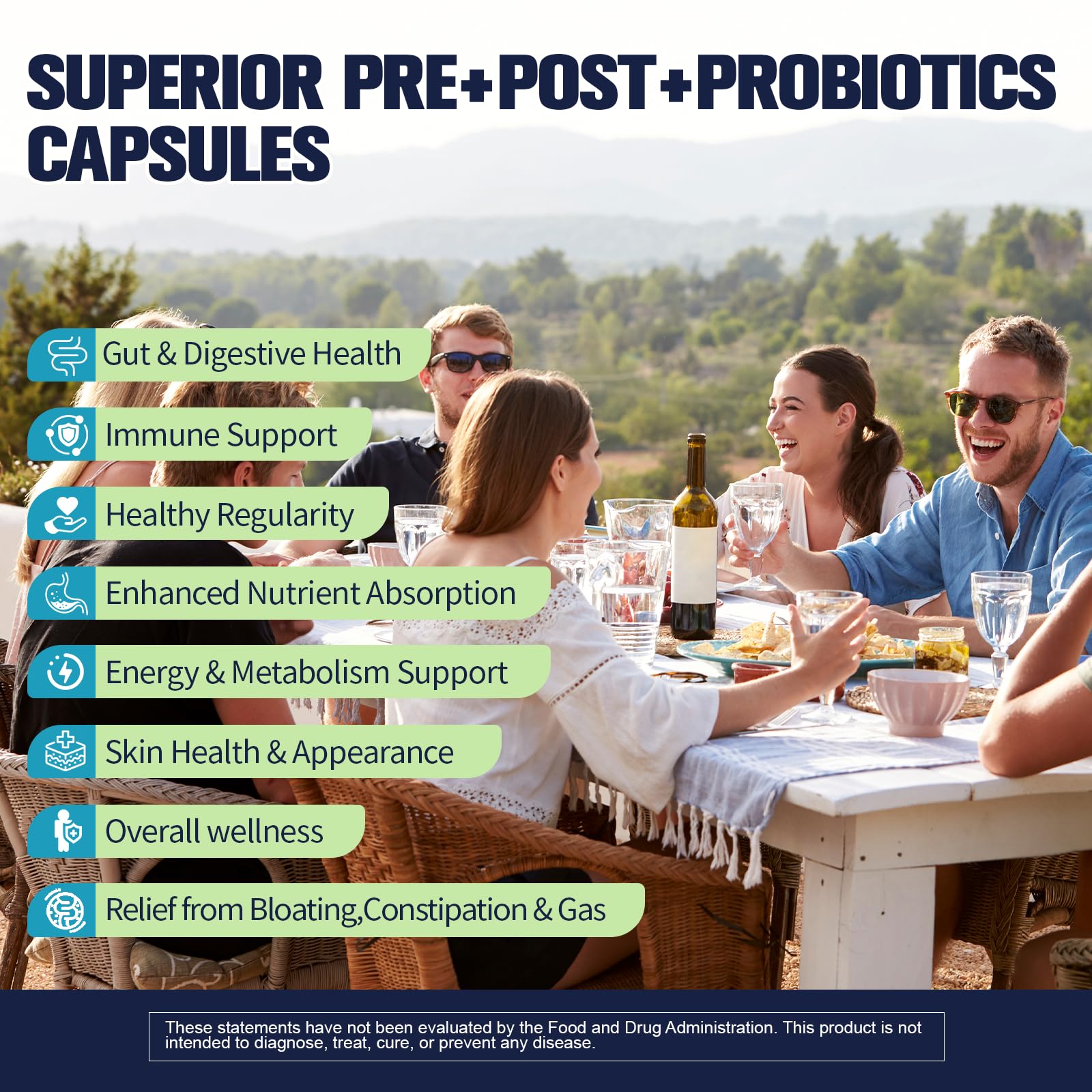 Totaria 5-in-1 60 Billion CFU Probiotic Prebiotic & Postbiotic for Women & Men, w/Digestive Enzymes, Slippery Elm, Daily Complete Gut Health,