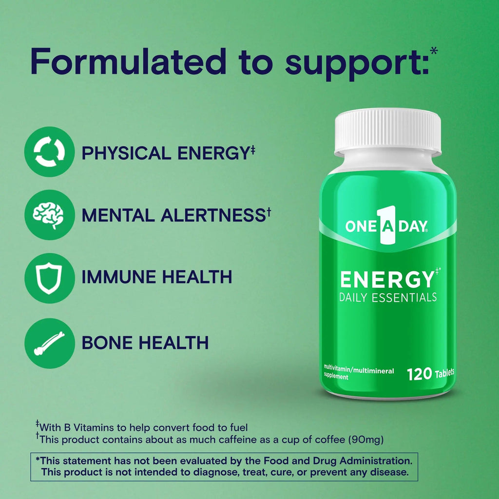 One A Day Energy Daily Essentials Multivitamin, Energy Supplement to Support Mental Alertness and Immune Health ONE A DAY Au supplements