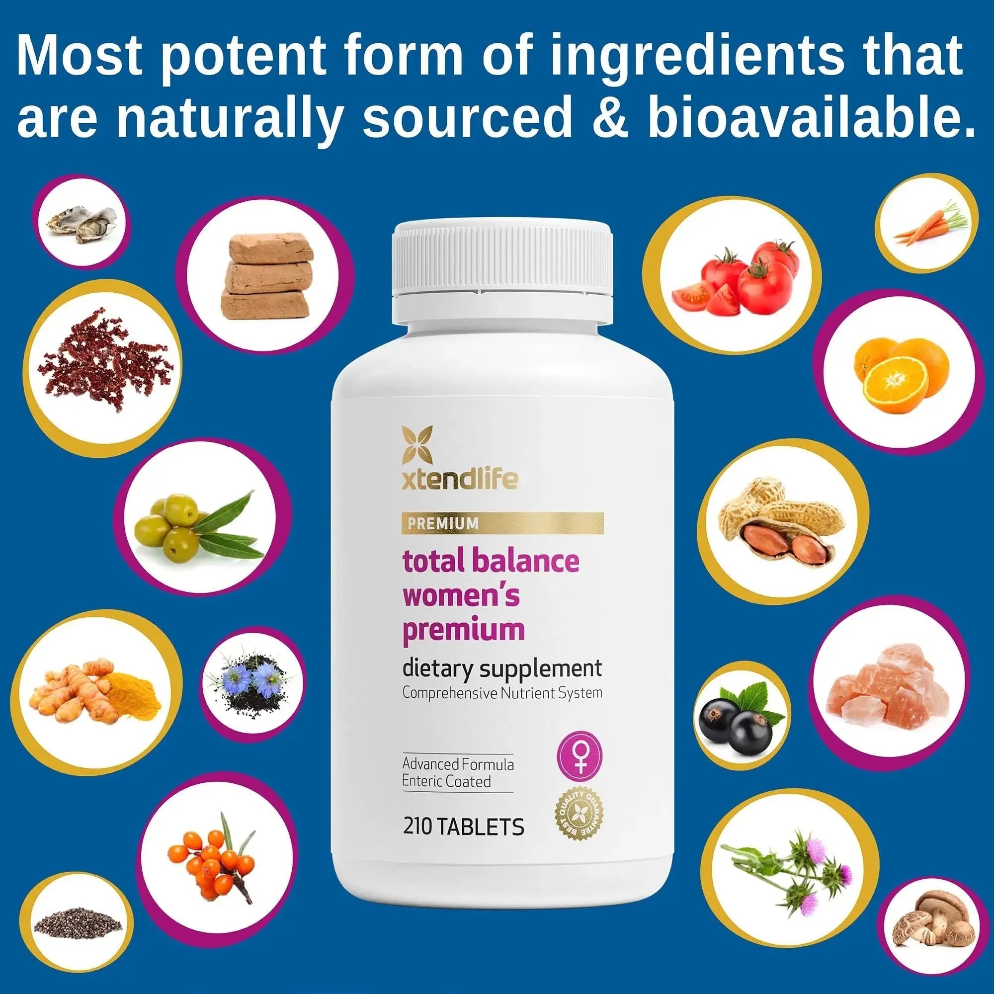 Xtendlife Total Balance Women's Premium Extra Strength Daily Multivitamin & Mineral - 90+ Nutrients for Complete Immune Xtendlife Au supplements