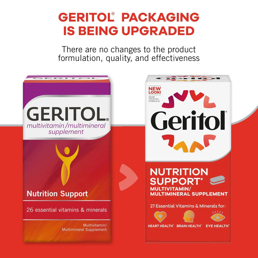 Geritol, Multivitamin Supplement, Contains Antioxidants, Vitamins B, C, E & D and Iron, 27, Minerals, Gluten-Free Geritol Au supplements