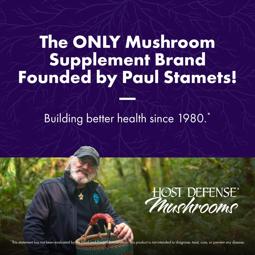 Host Defense MycoBotanicals Brain* Capsules - Brain Support Supplement with Lion's Mane, Reishi & Cordyceps Mushroom - Herbal Supplement for Memory & Focus Support - 60 Capsules Host Defense Au supplements