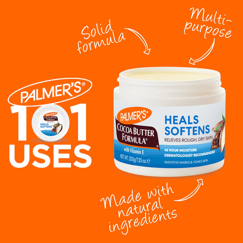 Palmer's Cocoa Butter Formula Daily Skin Therapy Solid Lotion with Vitamin E, Body Moisturizer for Extremely Dry Skin