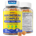 Magnesium Complex Gummies 400mg, Magneisum Glycinate Citrate Malate + Turmeric, GABA, B6 B12, Kava Kava, L-Theanine for Sleep, Calm, Relaxation, Energy