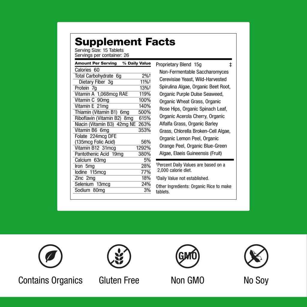 Dr. Schulze's SuperFood Plus - Everyday Superfood Supplement to Support Overall Wellness - Clean, Quality Nutrition - Supports Metabolism & Daily Energy - Gluten-Free & Dairy-Free - 390 Tablets Dr. Schulze's Au supplements