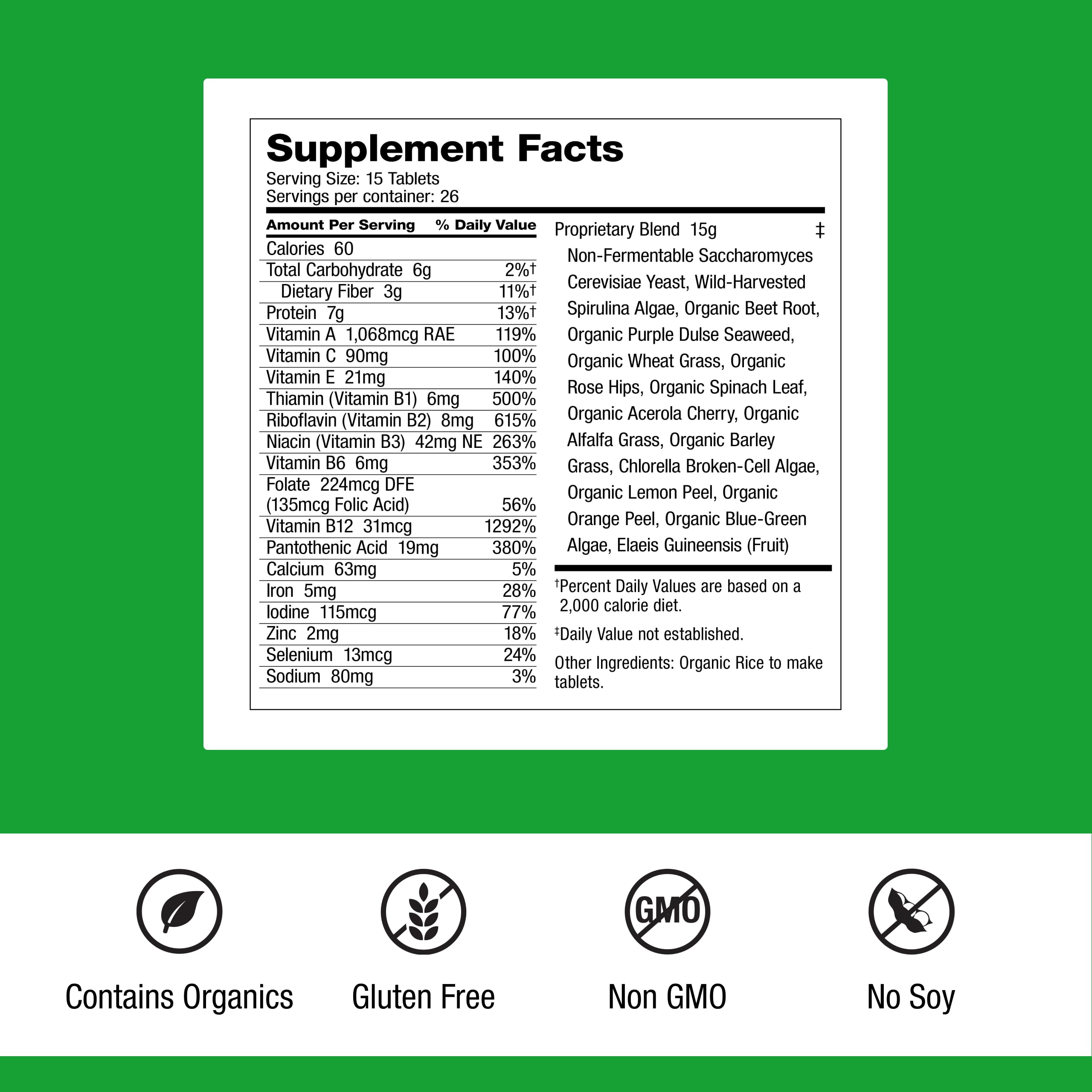 Dr. Schulze's SuperFood Plus - Everyday Superfood Supplement to Support Overall Wellness - Clean, Quality Nutrition - Supports Metabolism & Daily Energy - Gluten-Free & Dairy-Free - 390 Tablets Dr. Schulze's Au supplements