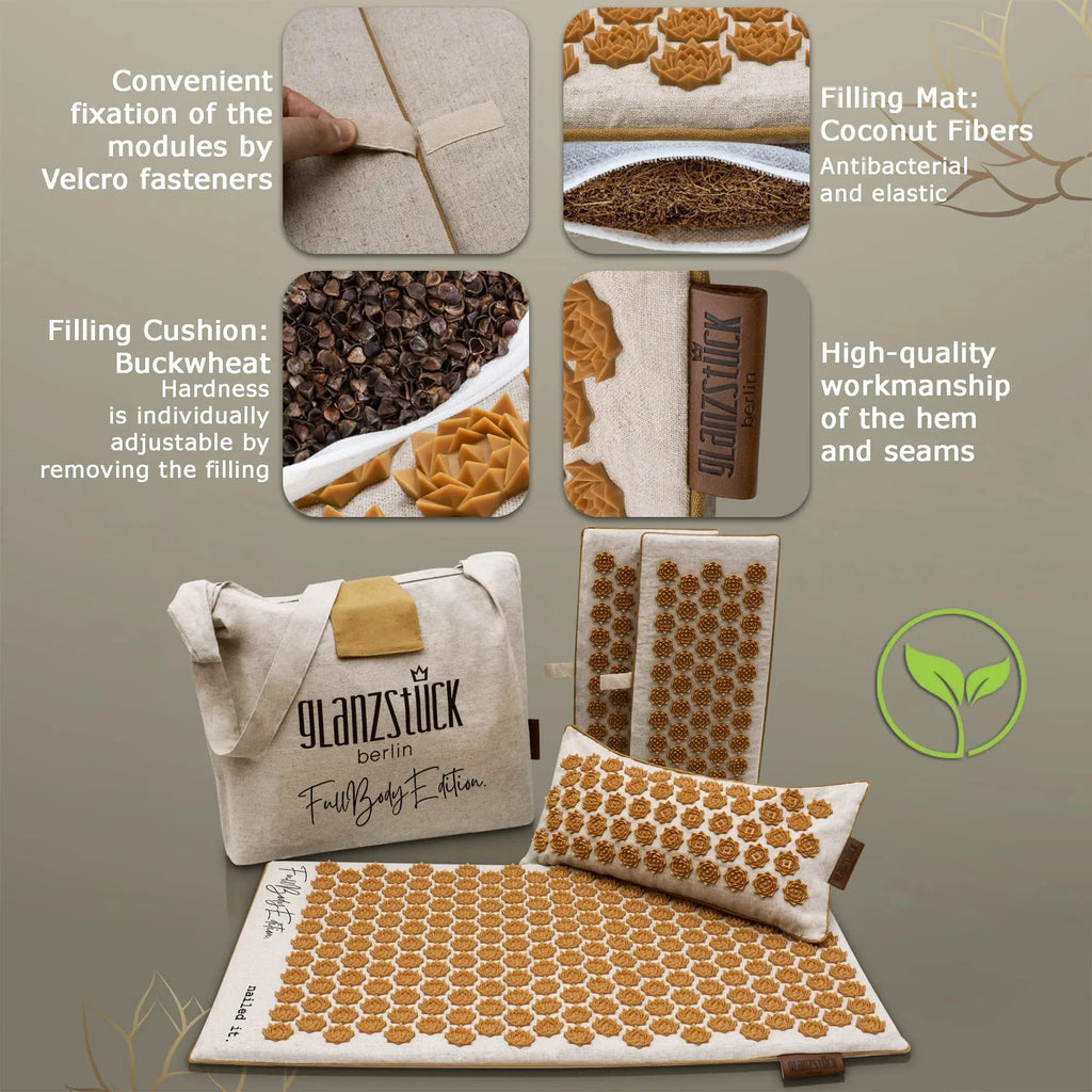 Glanzstück Berlin® Health Collection XXL Acupressure Mat Set for Full Body for Tension Headaches Glanzstück Berlin Au supplements