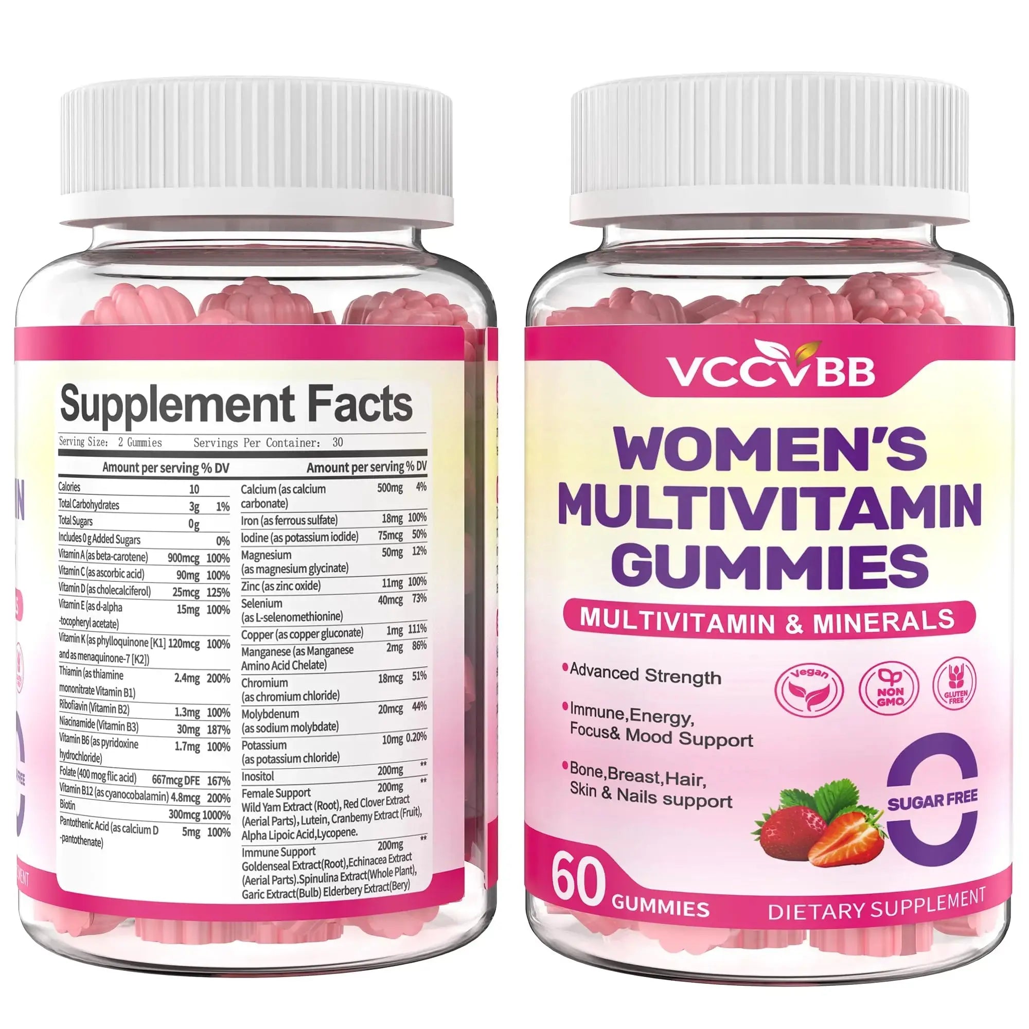 VCCVBB All-in-One Women's Multivitamin Gummies with Complete Vitamin & Mineral Complex, Herbal Blends for Energy, Overall Health VCCVBB Au supplements