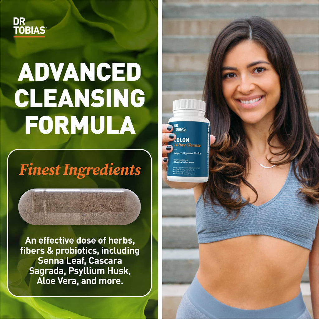 Dr. Tobias Colon Cleanse - Constipation Relief & Gut Health Support for Women & Men | 14 Day Colon Cleanser for a Gentle Colon Detox