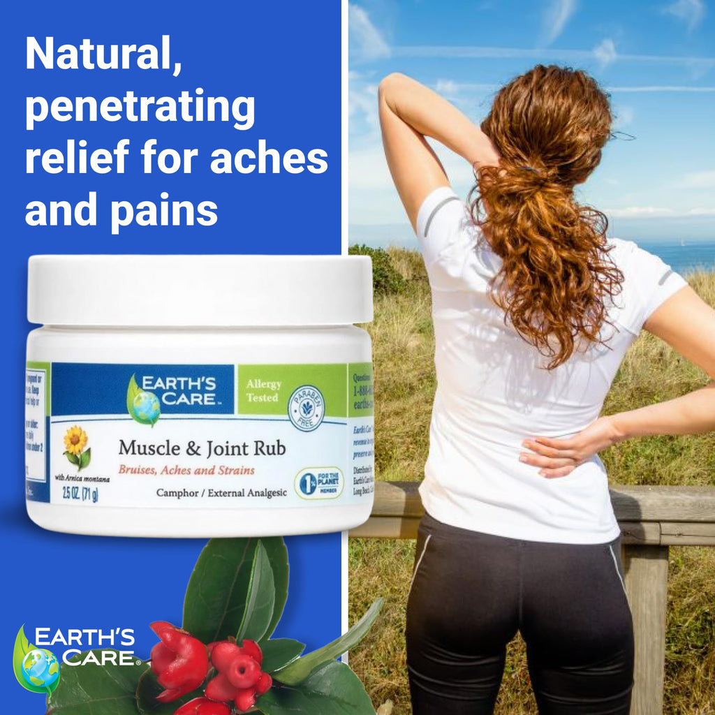 Earth's Care Muscle & Joint Rub - for Sore Muscles, Bruises, Aches and Strains - 2.5 OZ. Earth's Care Au supplements