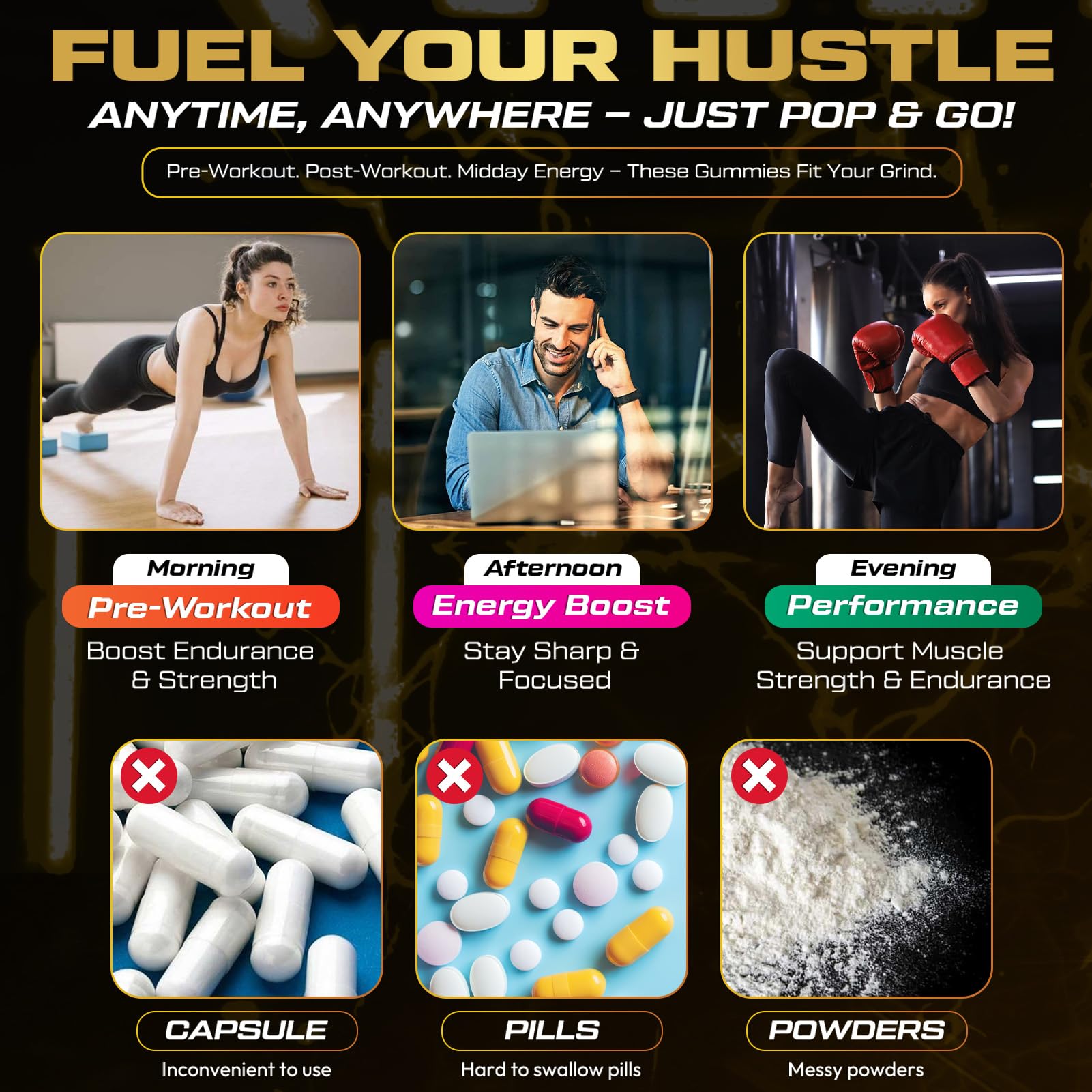 ZyterX Creatine Monohydrate Gummies for Men & Women, 9000MG Creatine Gummies Sugar Free with L-Taurine, BCAA 2:1, B12 B6 for Boost Strength, Focus & Endurance,