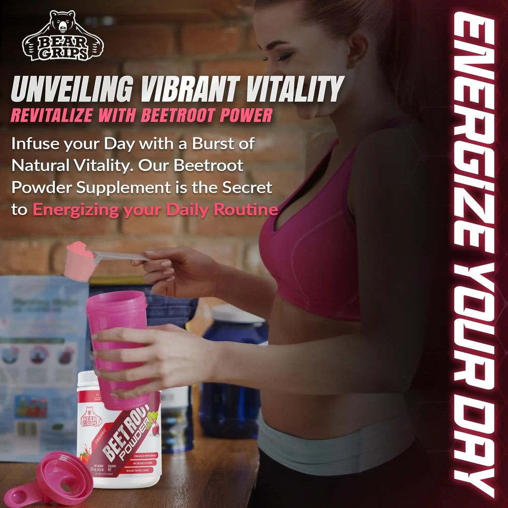 Organic Beet Root Powder - Nitric Oxide Supplement Super Food Beets Supplements Bear Grips Au supplements