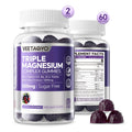 VEETAGYO Magnesium Gummies 500mg 400mg | High Absorption, Bone, Nerves, Muscle | 3 Forms of Magnesium Complex Supplement Glycinate,Taurate,Malate