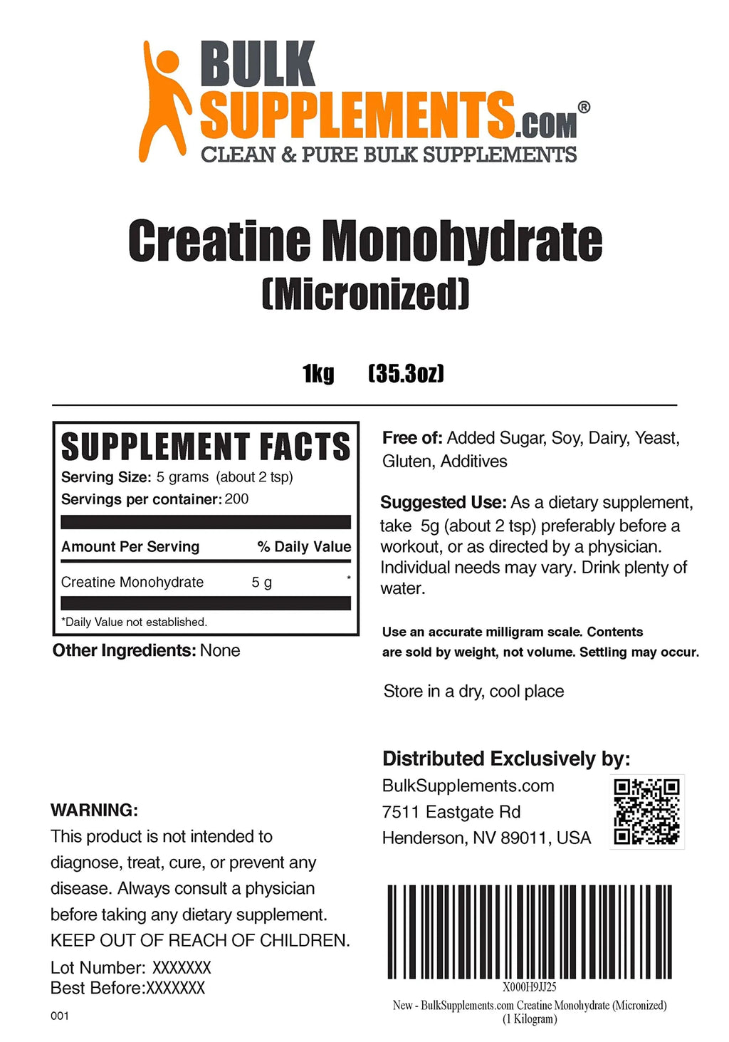 BULKSUPPLEMENTS.COM Beta Alanine Powder 1KG, with Creatine Monohydrate Powder BULKSUPPLEMENTS.COM Au supplements