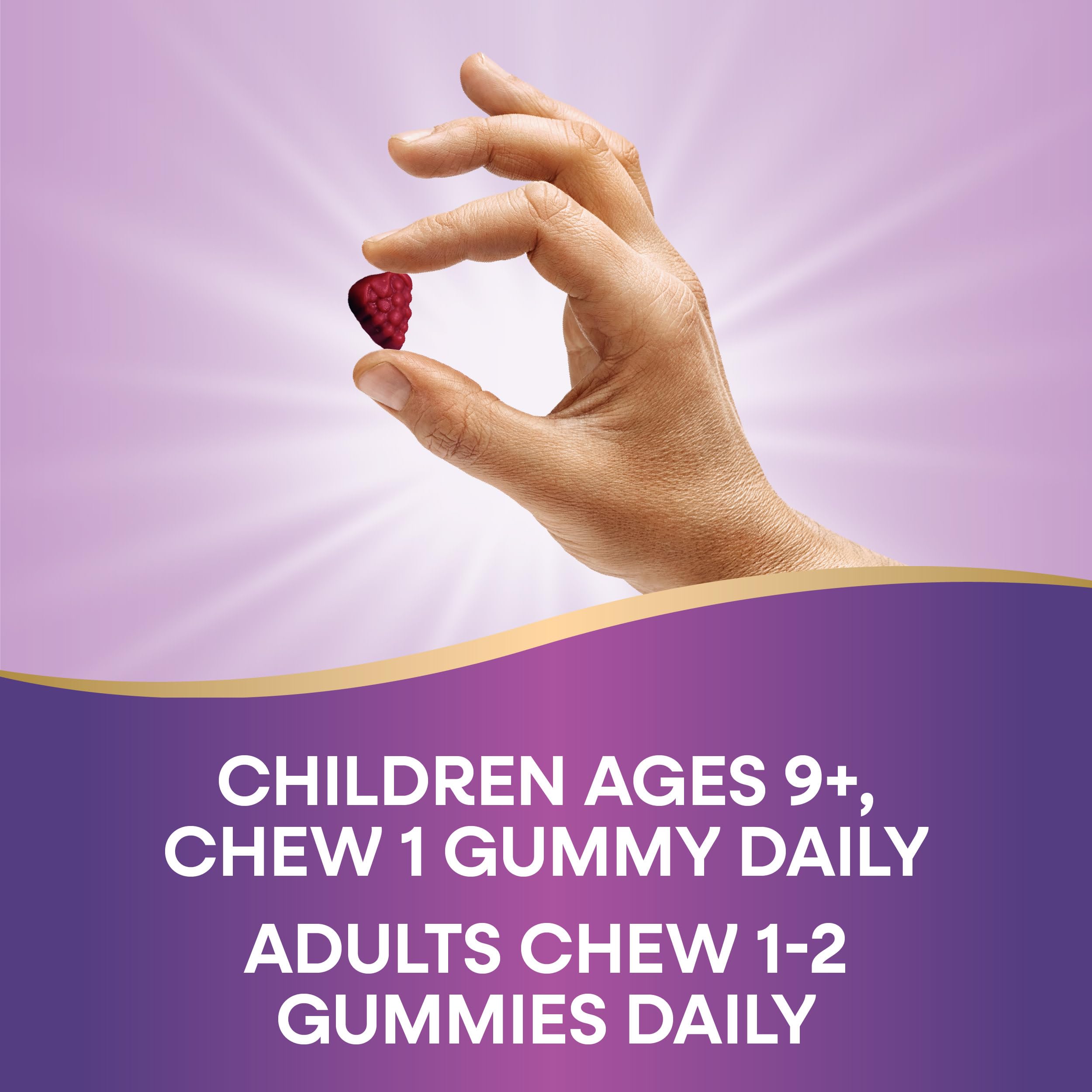 Nature's Way Zinc Gummies, Adult & Kids 9+ Immune Support Gummies*, 100% Daily Value per Serving, Mixed Berry Flavor, 120 Chews