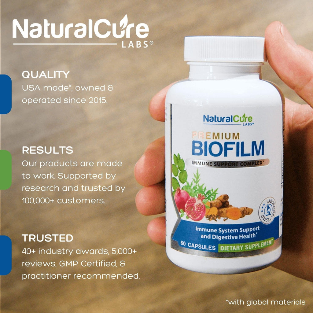Natural Cure Labs Biofilm Complex – Premium Botanicals & Herbs | Digestive & Immune Wellness Support | Vegan, Non-GMO, Gluten-Free