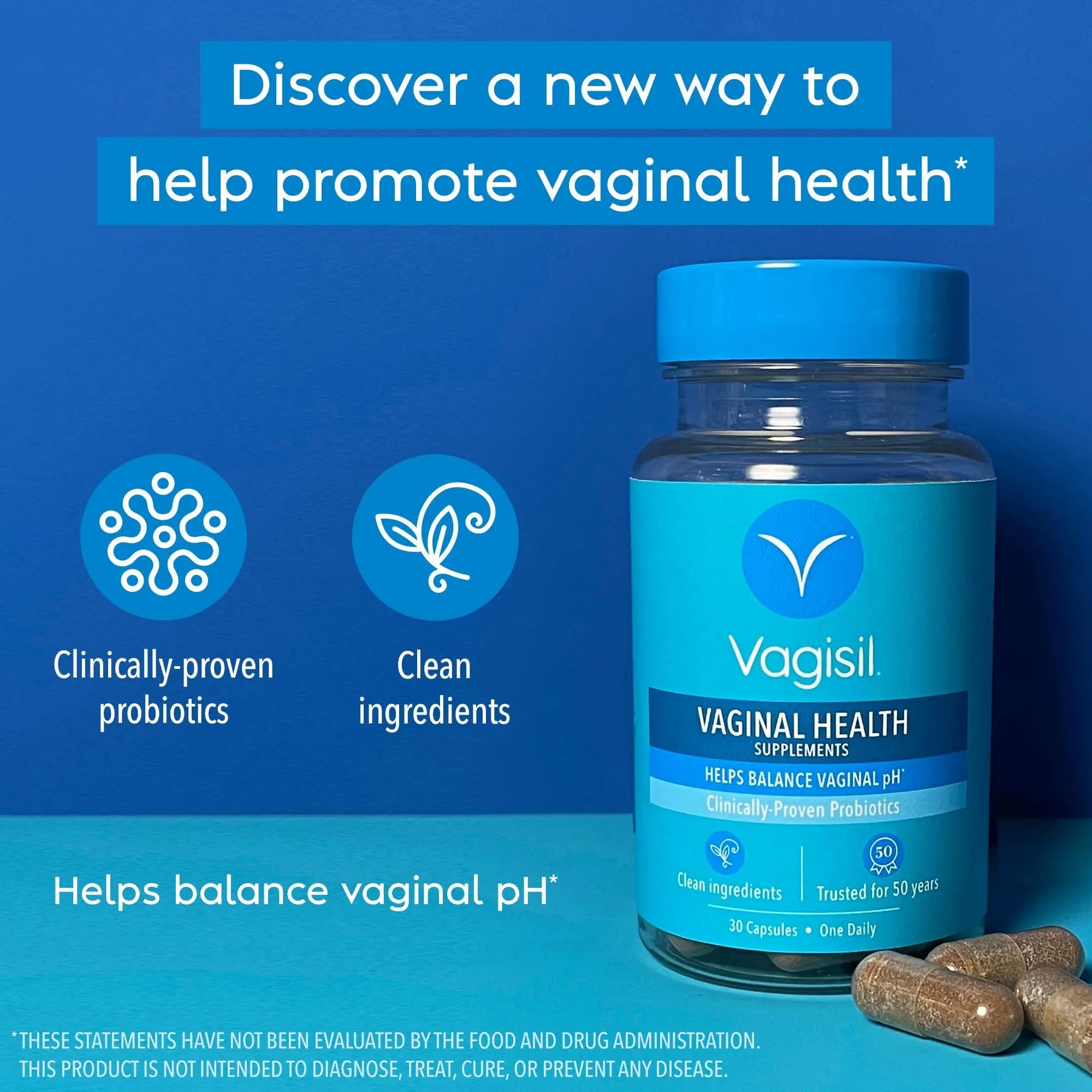 Vagisil Vaginal Health Supplements, Clinically-Proven Probiotics, Promotes Vaginal Health Vagisil Au supplements