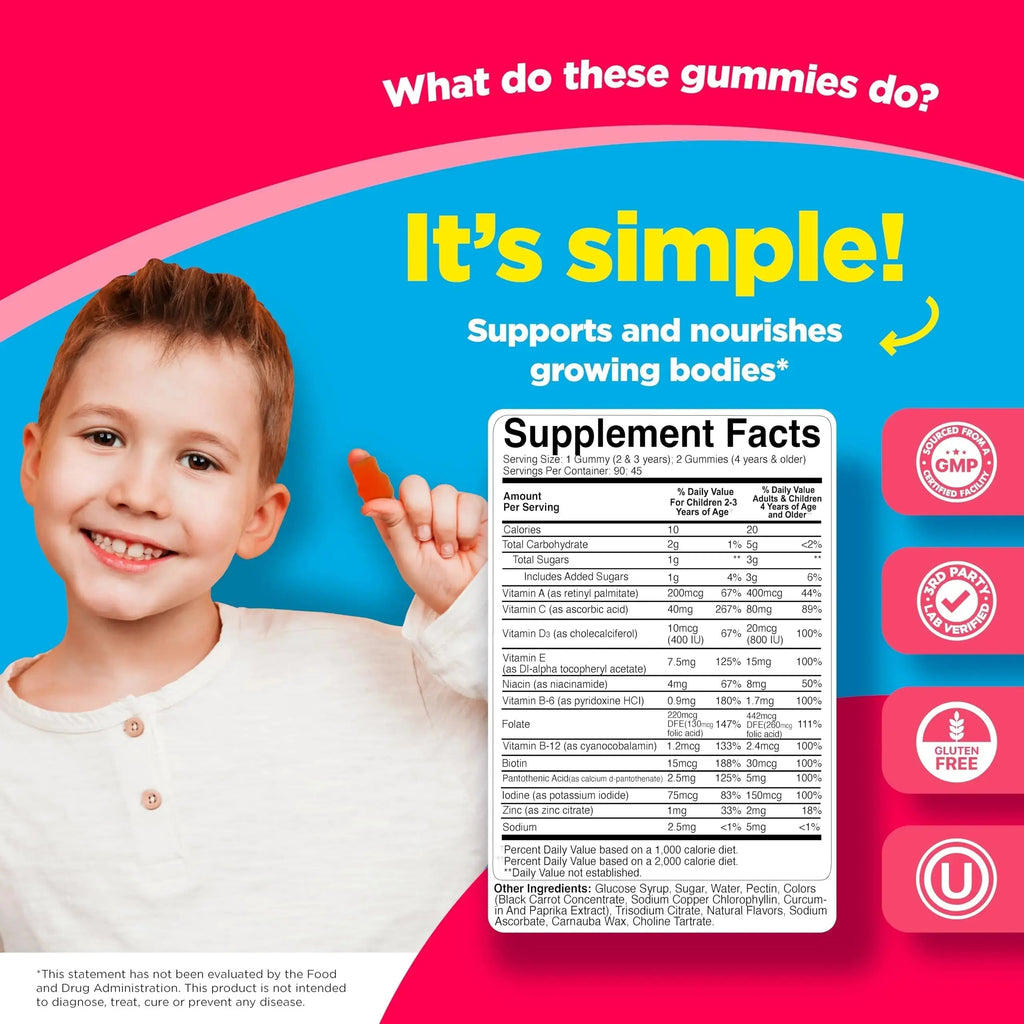 Phytoral Kids Vitamins Gummy Multivitamin Chewable - Kids Gummy Vitamins for Mood Support Natural Energy Boost Phytoral Au supplements
