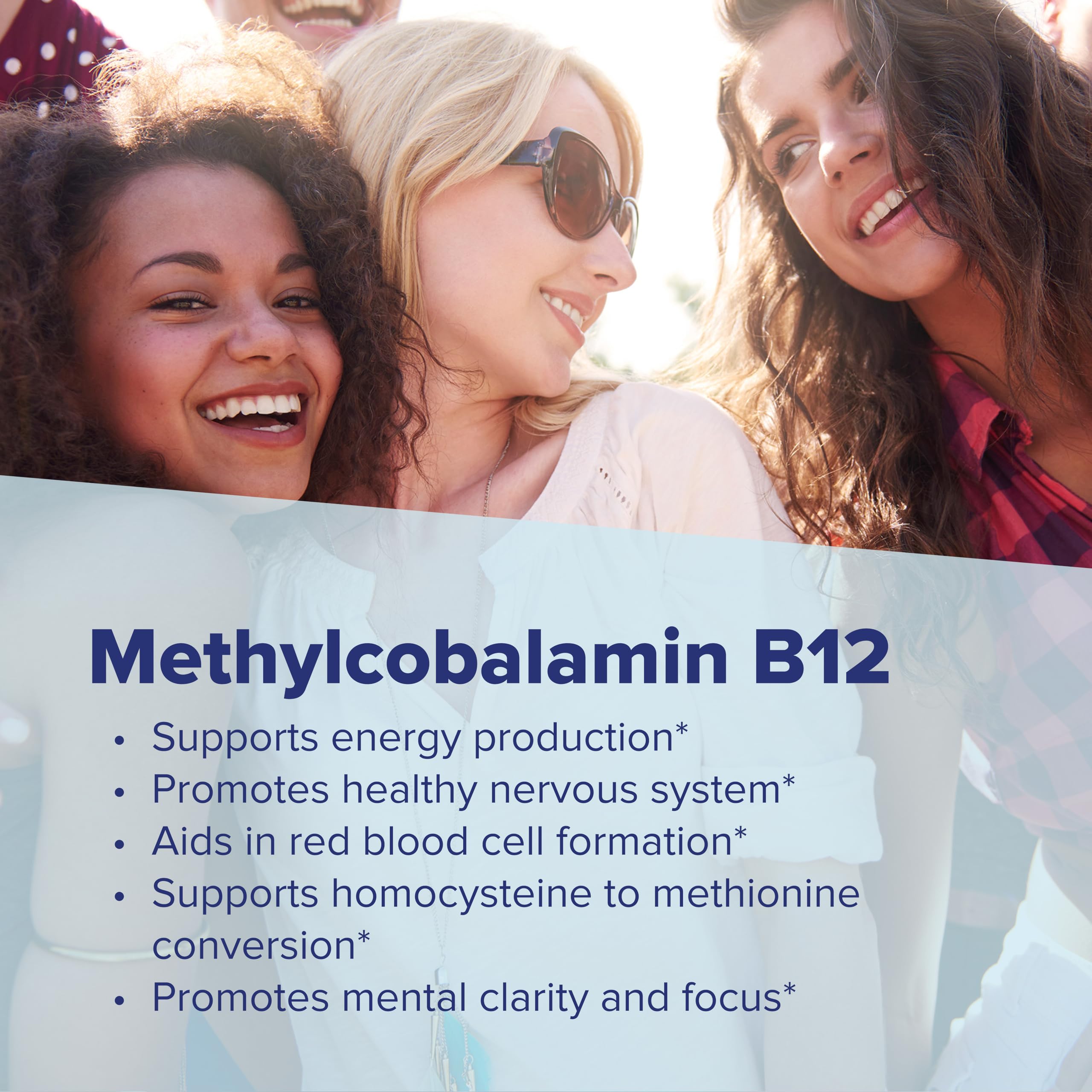Superior Source No Shot Methylcobalamin B-12 1,000 mcg - Vitamin B-12 to Support Energy Production, Brain Health & Overall Wellness - Sublingual Tablets