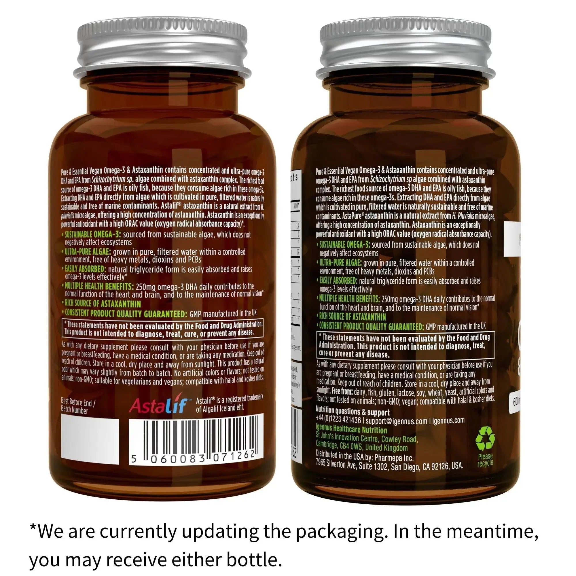 Vegan Omega-3 Algae Oil + Advanced Kids Multivitamin Gummy Bundle, High Concentration DHA & EPA + Vitamin A, B, C, D3 & E Igennus Healthcare Nutrition Au supplements