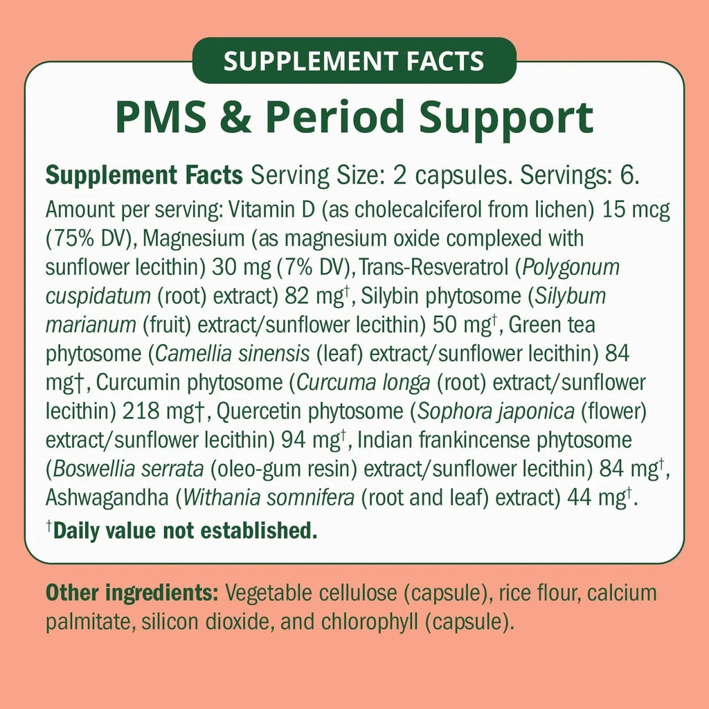 Semaine PMS & Period Relief - Menstrual Cramp Relief: No More Period Cramps, Mood Swings, or Bloating. PMS Supplement for Happy Hormones and Period Relief. (12 Count) Semaine Au supplements