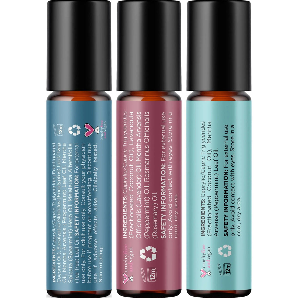 Headache Roll on Essential Oils - Aromatherapy Essential Oils Sets Variety Pack with Peppermint Clarify Maple Holistics Au supplements