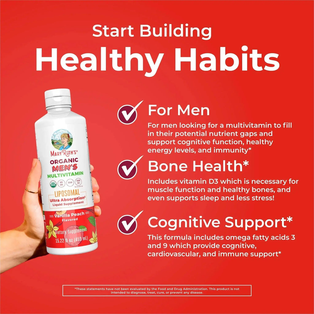 MaryRuth Organics Multivitamin for men | Sugar Free mens Multivitamin | Liquid Vitamins for men | Immune Support Supplement | MaryRuth Organics Au supplements