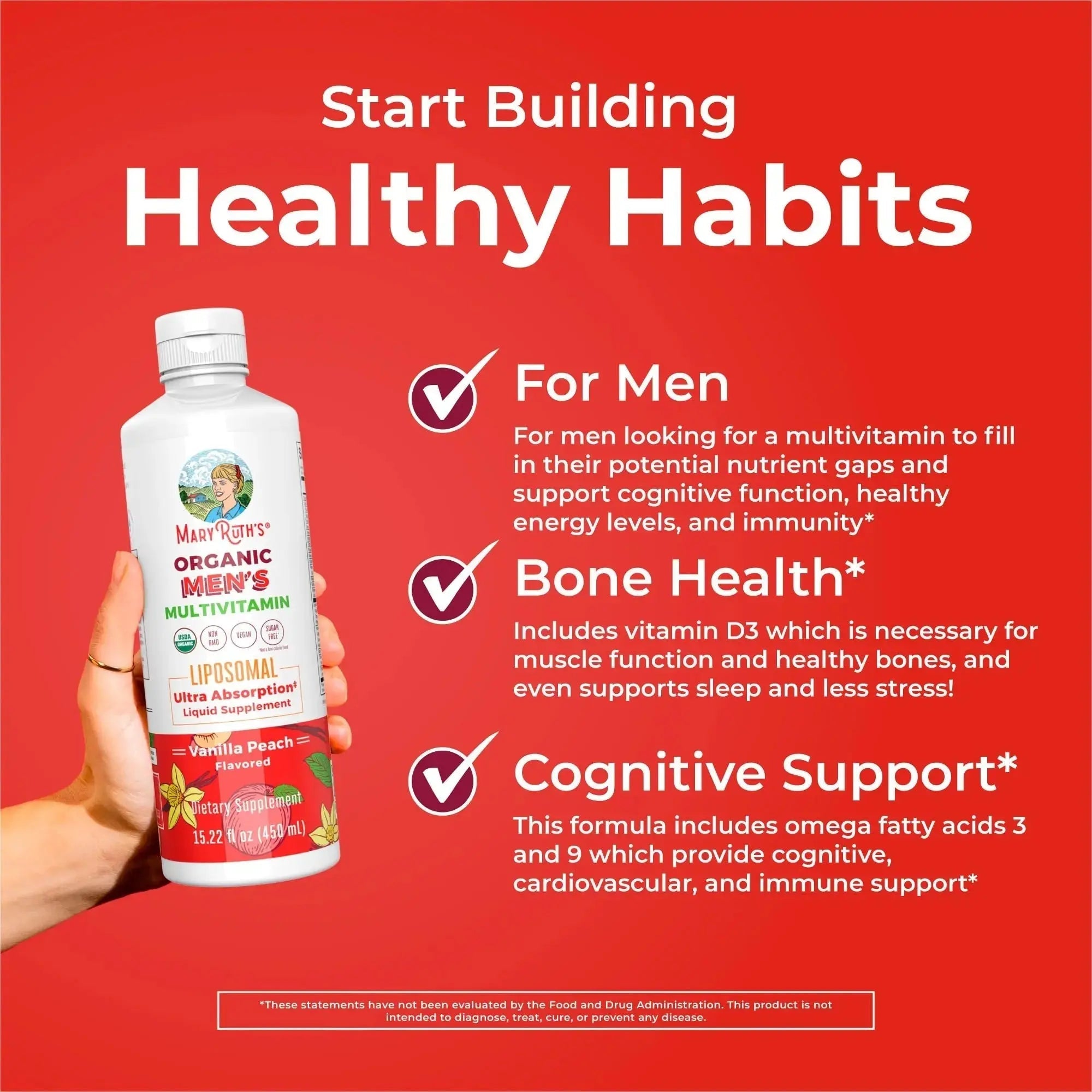 MaryRuth Organics Multivitamin for men | Sugar Free mens Multivitamin | Liquid Vitamins for men | Immune Support Supplement | MaryRuth Organics Au supplements