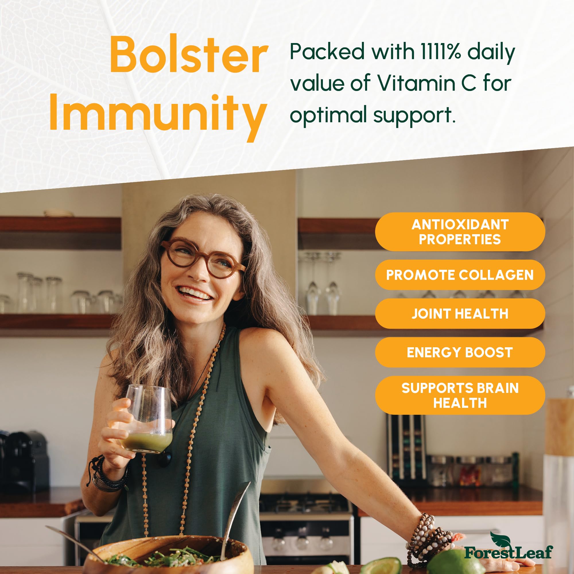 ForestLeaf Liposomal Vitamin C 1400mg Capsules | High Dose Vitamin C Liposomal Supplement w Coconut Oil Fatty Acids | Fast Absorption | Immune Support,