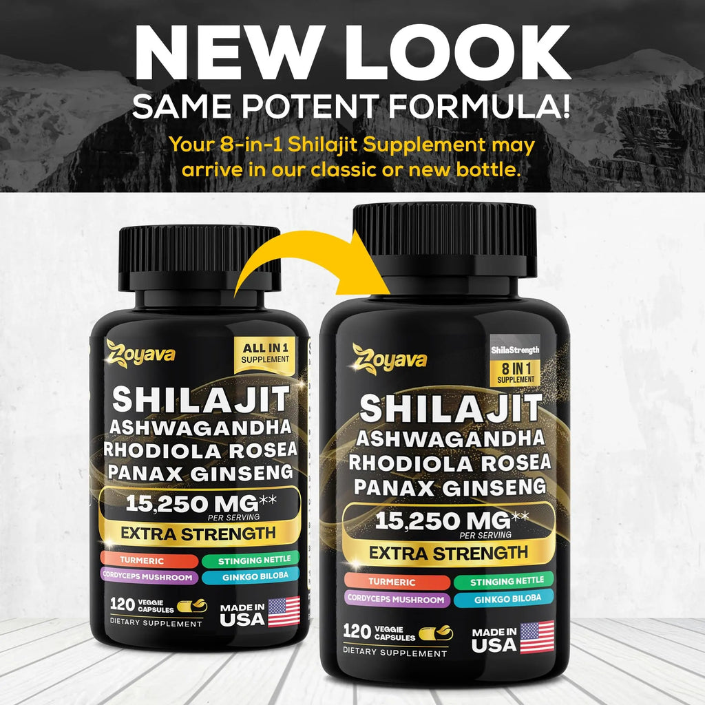 Zoyava Shilajit 9000MG Radiant Health Blend Ashwagandha 2000MG Rhodiola Rosea Zoyava Au supplements