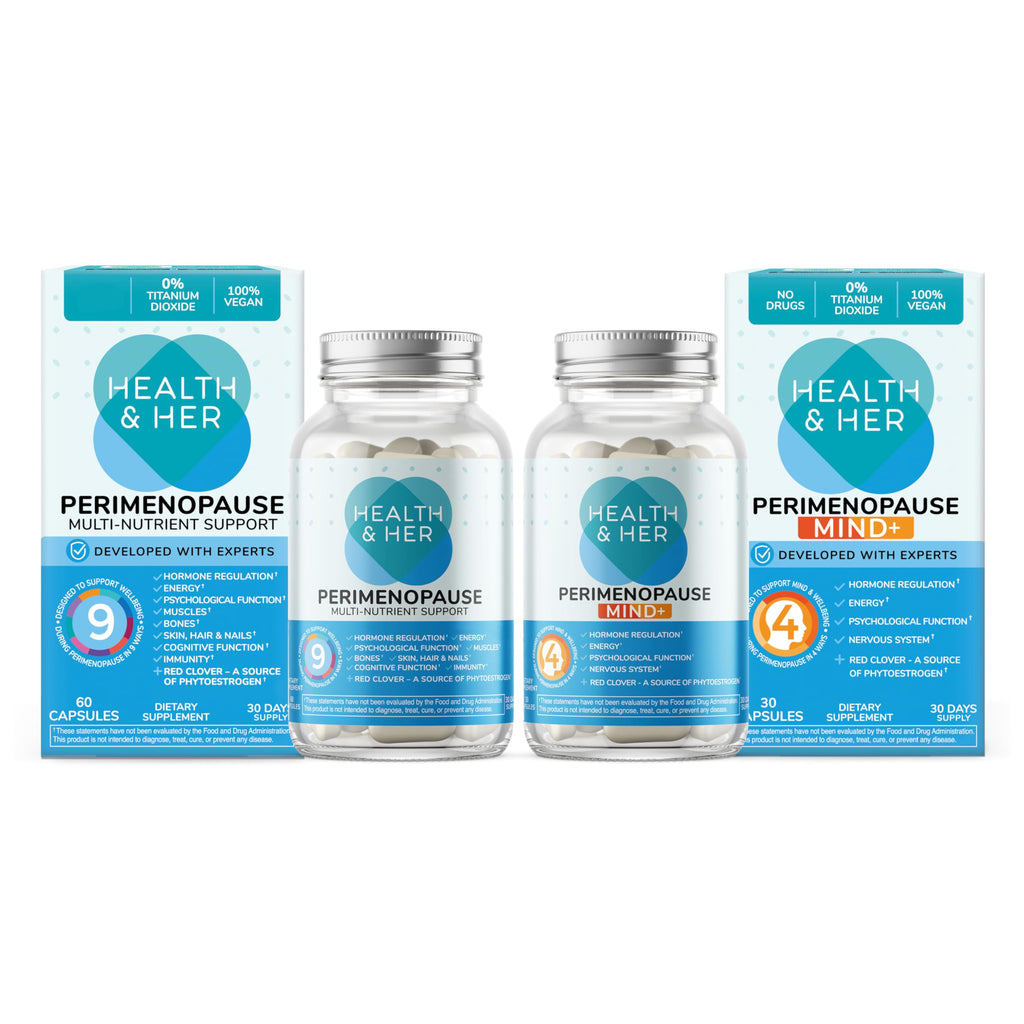 Health & Her Perimenopause & Mind+ - Multi-Nutrient and Cognitive Function Support Bundle (1-Month Supply) Health and Her Au supplements