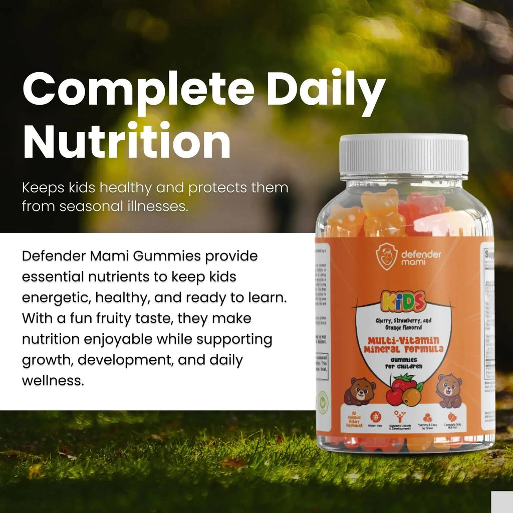 Defender Mami Kids Vitamin Gummies – Multivitamin & Mineral Formula, Non‑GMO · Gluten‑Free, 90 Count Chewables for Daily Immune Defender Mami Au supplements