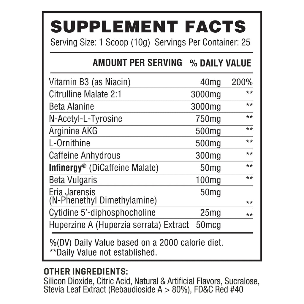 PWR Labz Pre Workout - Pump · Focus · Energy · L-Citrulline, L-Tyrosine, Agmatine, Alpha GPC PWR Labz LLC Au supplements