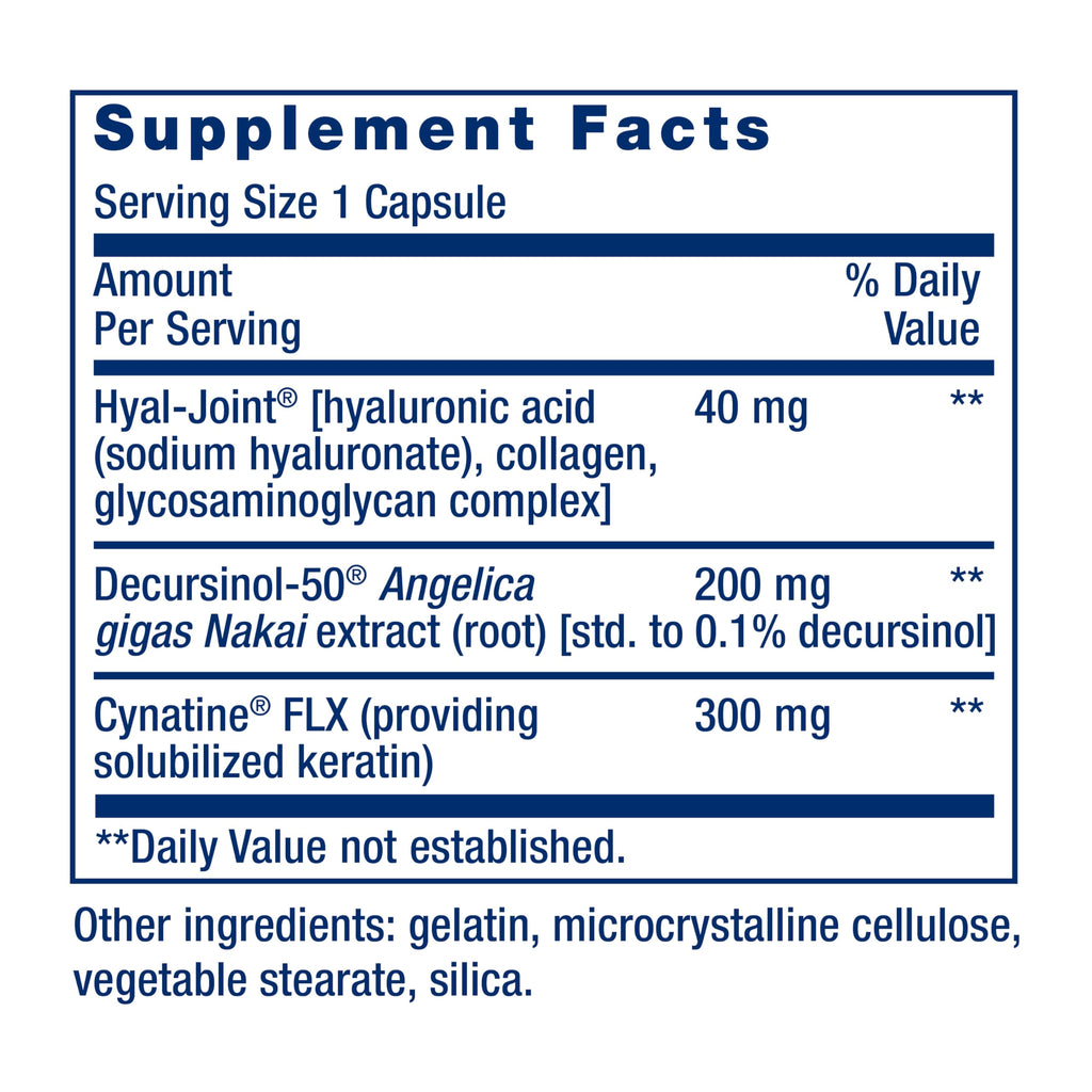 Life Extension Fast-Acting Joint Formula, Keratin, Korean Angelica, hyaluronic Acid, Joint discomfort Relief, Non-GMO, Gluten-Free, 30 Capsules Life Extension Au supplements