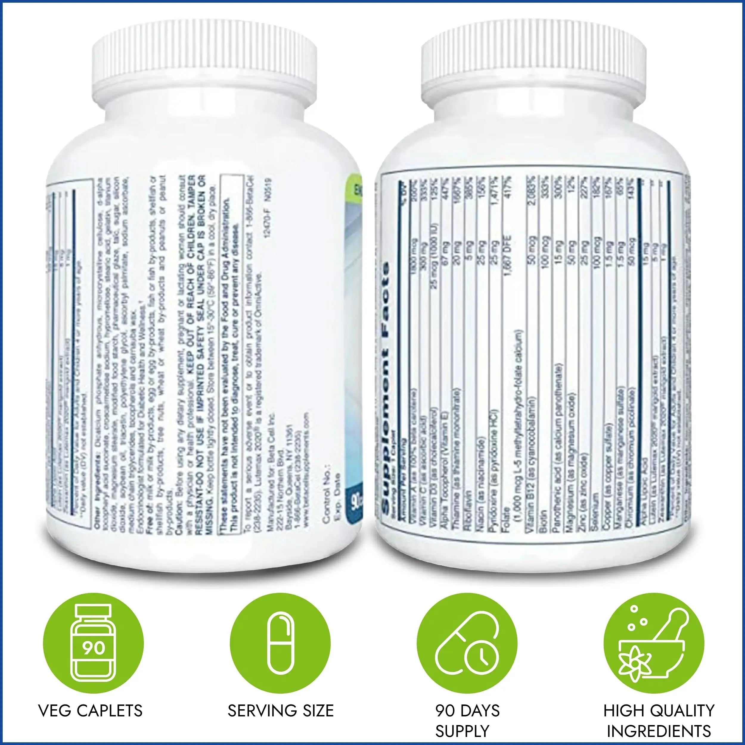 BETACELL Multivitamin Mineral Complex - Multivitamin for Men and Women - Vitamin Supplements - Pure Encapsulations Multivitamin BETACELL Au supplements