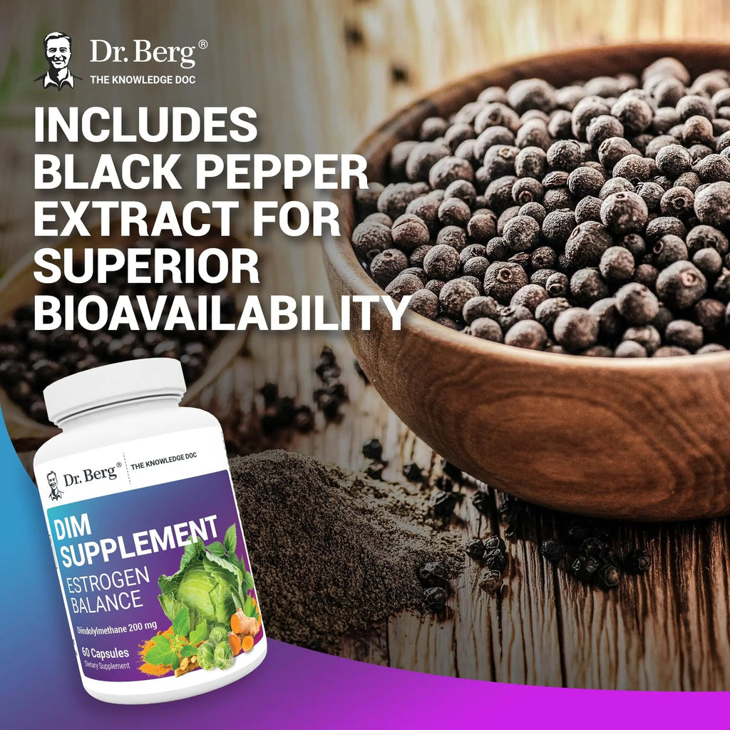 Dr. Berg DIM Supplement Estrogen Balance - Original Estrogen Supplement for Women with Diindolylmethane Dr. Berg Nutritionals Au supplements